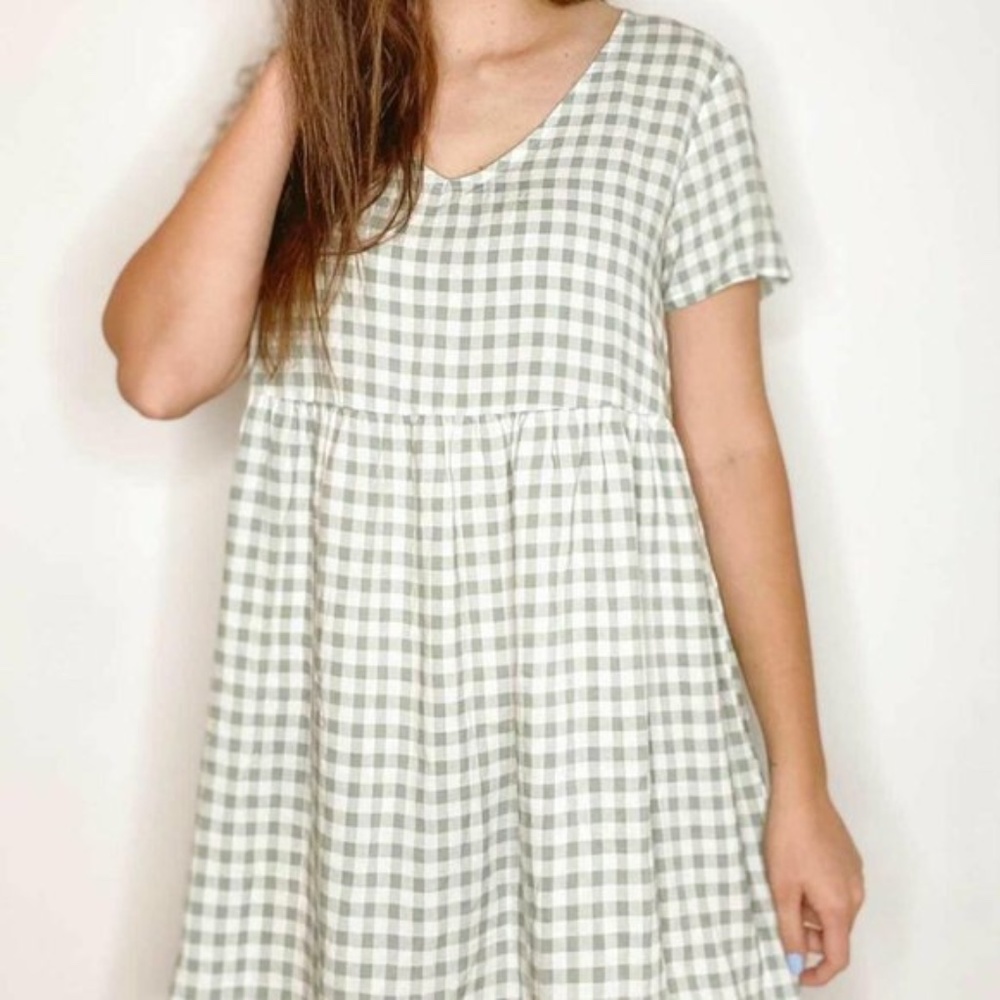 Forever 21 Green Gingham Dress